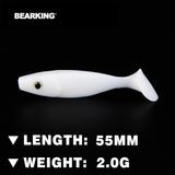 Bearking hot LURE JX53-05 Fishing Lure 15PCS 2g 55MM Retail hot model  fishing soft lures fishing lures soft bait