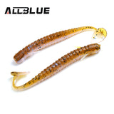 ALLBLUE New 80mm/2g Vivid Soft Lures 8pcs/lot Artificial Loach Fishing Bait  Swimbait Fishing Worm Fishing Tackle Fishing Lures