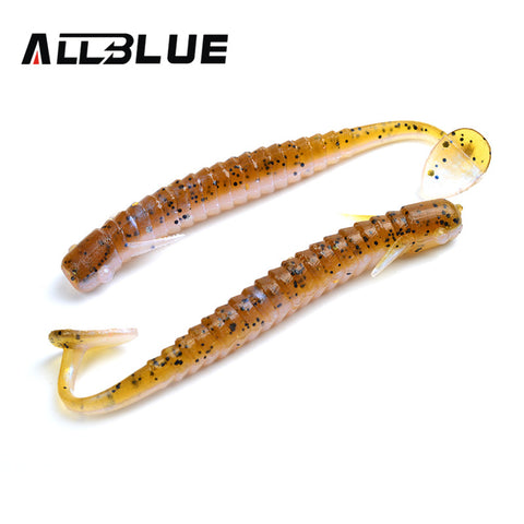 ALLBLUE New 80mm/2g Vivid Soft Lures 8pcs/lot Artificial Loach Fishing Bait  Swimbait Fishing Worm Fishing Tackle Fishing Lures