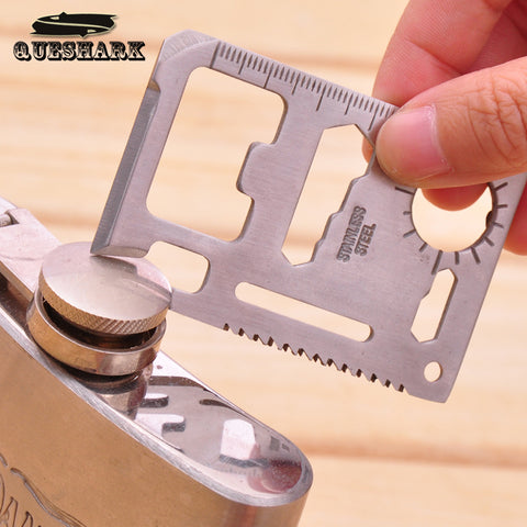 11 in 1 Multi Tools Outdoor Hunting Survival Camping Pocket Military Credit Card Knife Tool Kits Lifesaving Card Saber Cards