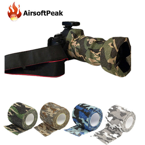 Army Elastic Stealth Tape Military Waterproof Camouflage Camo Wrap Tapes Paintball Gun Shooting Stretch Bandage Hunting Tools