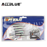 ALLBLUE Soft Lure 6pcs/lot 2.2g/70mm for Fishing Shad Fishing Swimbaits Jig Head Soft Lure Fly Fishing Bait Paddle Tail Lures