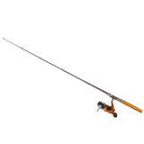 Pocket Pen Shape Mini Portable Camping Travel Fishing Rod Pole Reel Aluminum Alloy + Reel 100M Line