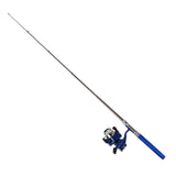 Pocket Pen Shape Mini Portable Camping Travel Fishing Rod Pole Reel Aluminum Alloy + Reel 100M Line