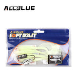 ALLBLUE Soft Bait 4pcs/lot 12.5cm 6g Single Tail Grub Minnow Fishing Lure isca artificial