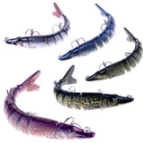 12.7cm 20g 8-segement Swimbait Crankbait Hard Fishing Bait Hook 3D lifelike eyes Fishing Lures Hooks