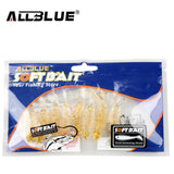 ALLBLUE 8pcs/lot Screw Curly Tail Soft Grub 45mm 3g Jerkbait Wobbler Jigging Capuchin Maggots Fishing Lure Silicone Bait