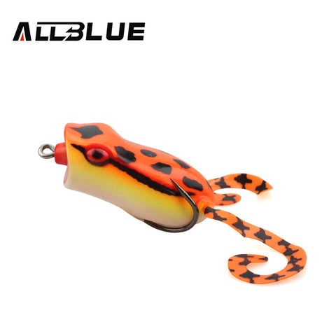 ALLBLUE Popper  Frog Lure 60mm/15g Snakehead Lure Topwater Simulation Frog Fishing Lure Soft Bass Bait Peche