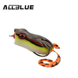 ALLBLUE Popper  Frog Lure 60mm/15g Snakehead Lure Topwater Simulation Frog Fishing Lure Soft Bass Bait Peche