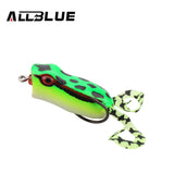 ALLBLUE Popper  Frog Lure 60mm/15g Snakehead Lure Topwater Simulation Frog Fishing Lure Soft Bass Bait Peche