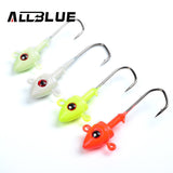 ALLBLUE Fish Head Hooks 4pcs/lot 7g Lead Head Hook Lure Hook Jig Head Multicolor Fishing Tackle Fishing Hooks