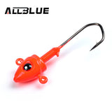 ALLBLUE Fish Head Hooks 4pcs/lot 7g Lead Head Hook Lure Hook Jig Head Multicolor Fishing Tackle Fishing Hooks
