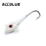 ALLBLUE Fish Head Hooks 4pcs/lot 7g Lead Head Hook Lure Hook Jig Head Multicolor Fishing Tackle Fishing Hooks