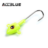 ALLBLUE Fish Head Hooks 4pcs/lot 7g Lead Head Hook Lure Hook Jig Head Multicolor Fishing Tackle Fishing Hooks