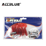 ALLBLUE 8pcs/lot Screw Curly Tail Soft Grub 45mm 3g Jerkbait Wobbler Jigging Capuchin Maggots Fishing Lure Silicone Bait