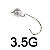 DAGEZI 5pcs/lot crank Jig head hook 3.5g 5g 7g fishing hook lead Jig lure hard baits soft worm fishing tackle accessories