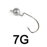 DAGEZI 5pcs/lot crank Jig head hook 3.5g 5g 7g fishing hook lead Jig lure hard baits soft worm fishing tackle accessories
