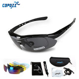 Copozz Brand Polarized Cycling Glasses Outdoor Fishing Moutain Road Bike MTB Bicycle Sun Glasses Sports Sunglasses Myopia 5 Lens