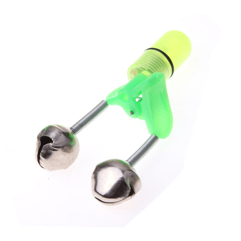 4PCS Electronic LED Fishing Tackle Rod Bite Alarm Red Light Twin Bells Clip Alerter Outdoor Fishing Tools