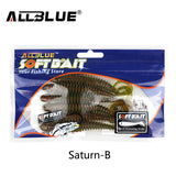 ALLBLUE 6pcs/lot Soft Bait Saturn Worm 9g 10.5cm Flexible Curly Tail Grub Silicone Lure for Fishing Peche