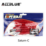 ALLBLUE 6pcs/lot Soft Bait Saturn Worm 9g 10.5cm Flexible Curly Tail Grub Silicone Lure for Fishing Peche