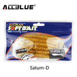 ALLBLUE 6pcs/lot Soft Bait Saturn Worm 9g 10.5cm Flexible Curly Tail Grub Silicone Lure for Fishing Peche