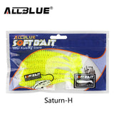 ALLBLUE 6pcs/lot Soft Bait Saturn Worm 9g 10.5cm Flexible Curly Tail Grub Silicone Lure for Fishing Peche