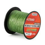 DAGEZI 20-90LB BRAIDED fishing lines With Gift  4 strand 300m Super Strong  Multifilament 100% PE Braided Fishing Line