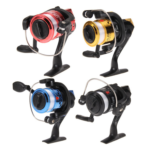 HOT SALE!! Aluminum Body Spinning Reel High Speed G-Ratio 5.2:1 Fishing Reels with Line casting fishing reel lure tackle line