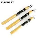 DAGEZI Wooden handle Ice Fishing Rod Telescopic Winter Fishing Stick Ultra light Ice Fishing Tackle 60/80/100cm