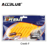 ALLBLUE Creek Single Tail Soft Bait 3.2g/82mm 8pcs/lot Biforked Grubs Silicone Fishing Lures isca artificial