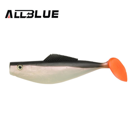 ALLBLUE  20cm Monster Shad Soft Bait Fishing Lure 3D Eyes Soft Silicone Baits 7.9 in Twister Paddle Swimbaits Plastic Lure Pasca
