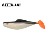 ALLBLUE  20cm Monster Shad Soft Bait Fishing Lure 3D Eyes Soft Silicone Baits 7.9 in Twister Paddle Swimbaits Plastic Lure Pasca