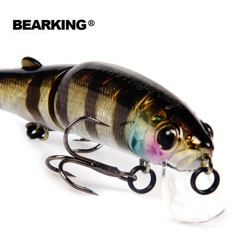 Retail 2017 good fishing lures minnow,professional baits 11cm 14g,bearking equiped quality professional black or white hook