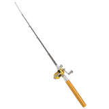 Hot!! Mini Portable Pocket Fish Pen Aluminum Alloy Fishing Rod Pole Reel pesca Wholesale