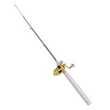 Hot!! Mini Portable Pocket Fish Pen Aluminum Alloy Fishing Rod Pole Reel pesca Wholesale
