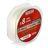 DAGEZI 8 strand 300m/330YDS With Gift  Super Strong  10-80LB brand fishing lines 100% PE Braided Fishing Line smooth line