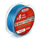 DAGEZI 8 strand 300m/330YDS With Gift  Super Strong  10-80LB brand fishing lines 100% PE Braided Fishing Line smooth line