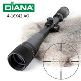 Tactical DIANA 4-16X42 AO Riflescope Mil Dot Reticle Optical Sight Hunting Rifle Scope
