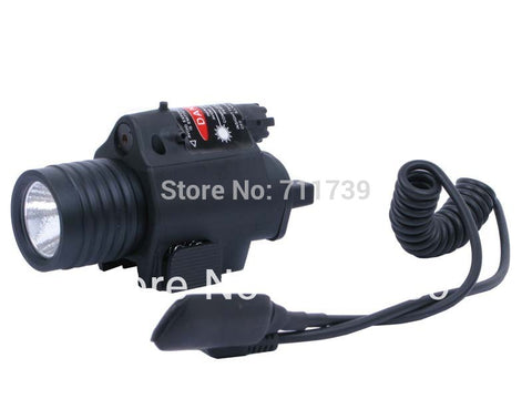 High Quality 2-In-1 Hunting light CREE Q5 tactical LED Flashlight & Red Laser Sight