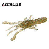 ALLBLUE 6pcs/Lot Custom Baits Super Craws Soft Fishing Lure For Fishing Soft Bait Shrimp Bass Bait Peche Fishing Tackle