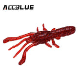 ALLBLUE 6pcs/Lot Custom Baits Super Craws Soft Fishing Lure For Fishing Soft Bait Shrimp Bass Bait Peche Fishing Tackle