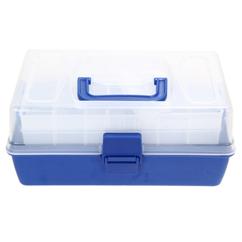 Fishing Tackle Boxes With 7 Bars Open Double Fishing Lure Bait Hook Storage Transparent Fishing Case Waterproof Fishing Tool