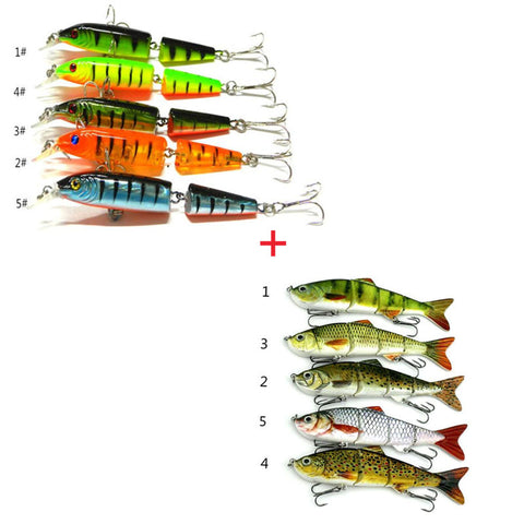 2pcs Fishing Lures with Hooks Assorted Fish Tackle Artificial Fishing  Hook Wobbler Fishing Bait Randomly Color#