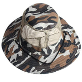 Hight Quality Outdoor Mesh Sunshade Fishing Hat Fishing Visors Round Brim Breathable Cap