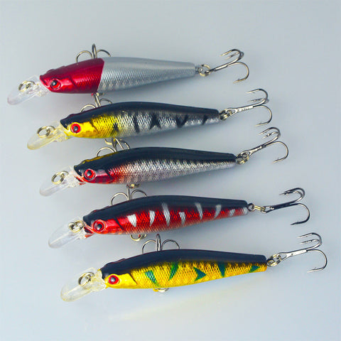 MUQGEW 5pc fishing bait  3d eyes  fishing bait fly fishing artificial minnow life bait