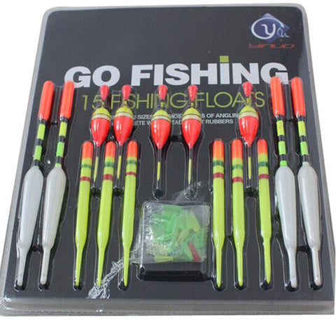 Fshing float for Pesca Flotteur Peche With 15pcs Assorted Sizes Lot Fishing Lure Floats Bobbers Slip Drift Tube For Pasca#20