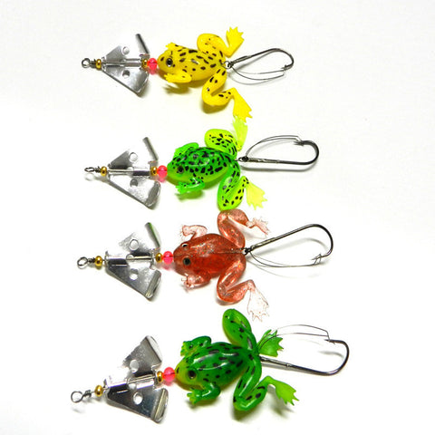 MUQGEW 4pcs/set Rubber Soft Fishing Lures Bass
