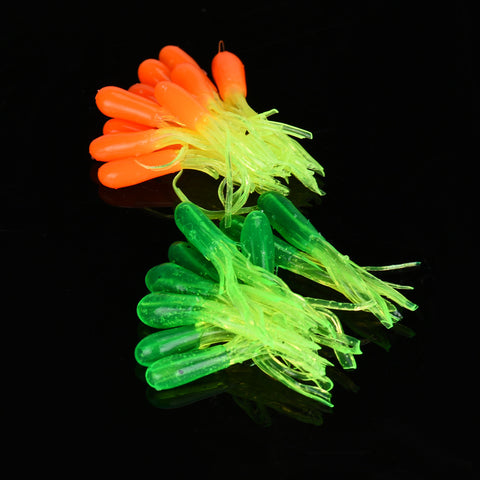 35Pc Soft Worm Lure Carp Fishing Lure Set + 10 Small Lead Head Hook XTJ