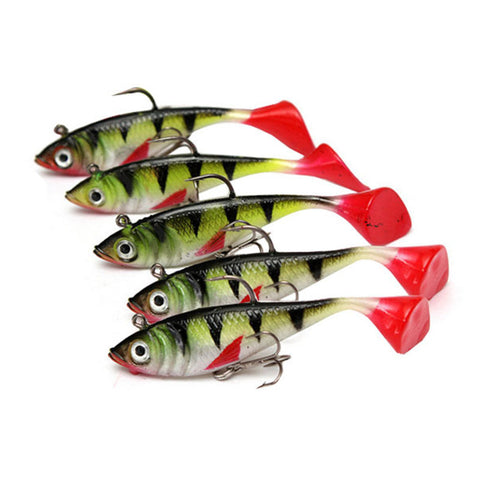 MUQGEW 2017 5pc fishing tackle soft bait light lead fishing artificial bait jig wobbler #S0